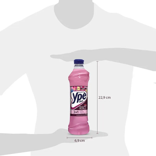 Desinfetante Bak Ypê Floral Frasco 500ml