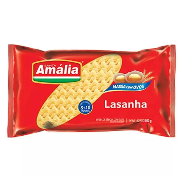 Massa p/ Lasanha Santa Amália c/ Ovos 500g